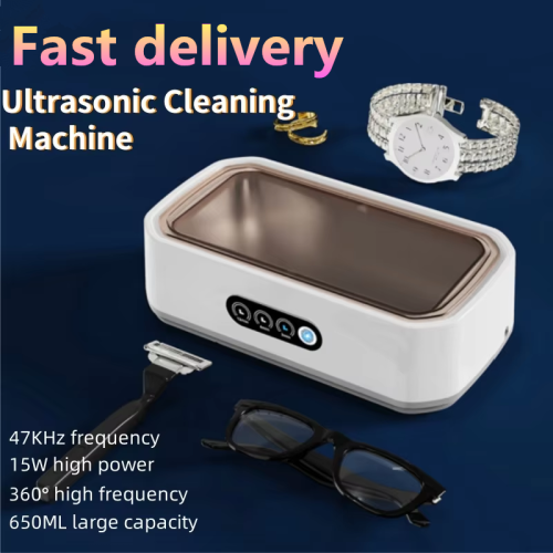 Afbeelding van Ultrasone Reinigingsmachine 650 ml - Verstelbare en Krachtige Sieraden- en Brillenreiniger voor Thuisgebruik