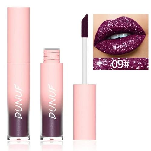 Afbeelding van Sexy Rode Glitter Lipgloss – 18 Kleuren Metallic & Waterdicht