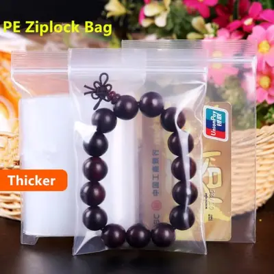 Image de Sac Zipper Transparent Extra Épais - Lot de 100