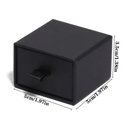 Image de Boîte à Bijoux Noire Élégante - Rangement & Cadeau