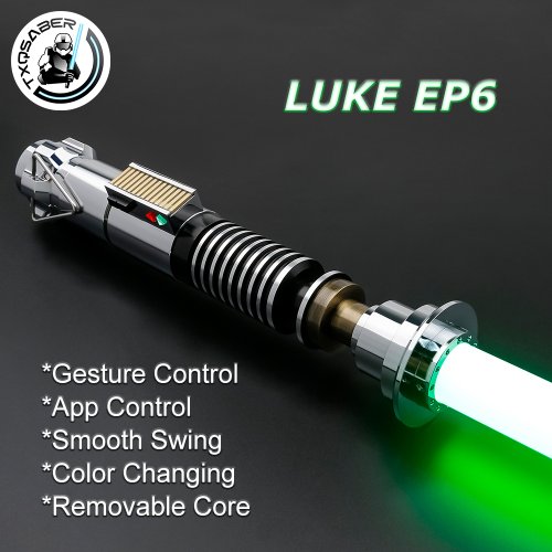 Immagine di Spada Laser Proffie Neo Pixel RGB con Manico in Metallo - Replica di Luke Skywalker Episodio VI, Effetti Sonori 16 Soundfonts, Swing Smooth, Ideale per Cosplay e Gioco