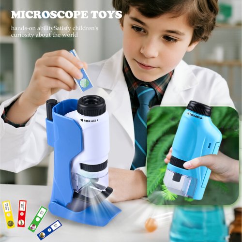 Image de Mini Microscope Portable pour Enfants - Kit Scientifique Éducatif