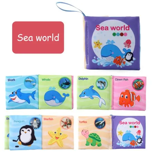 Image de Livre en Tissu Doux pour Bébé - Découverte Animale 3D