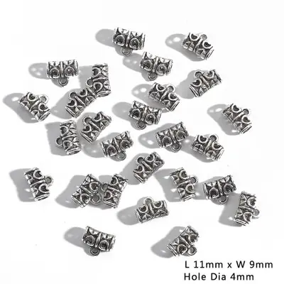 Image de Perles Connecteurs Argentées - Lot de 100 Pièces pour Bijoux DIY