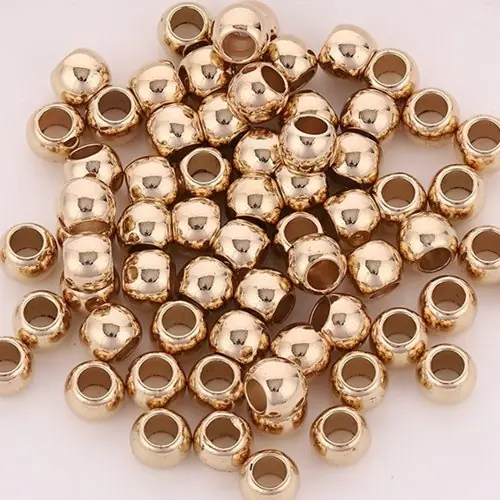 Image de Perles Boules Grand Trou - 4 à 10mm pour Bijoux DIY