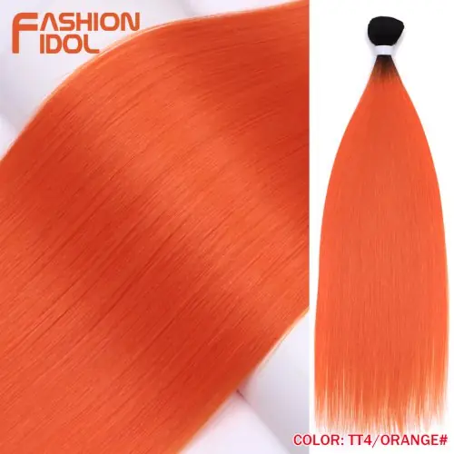 Image de Extensions Cheveux Synthétiques Raides 26 Pouces - Ombre Blonde