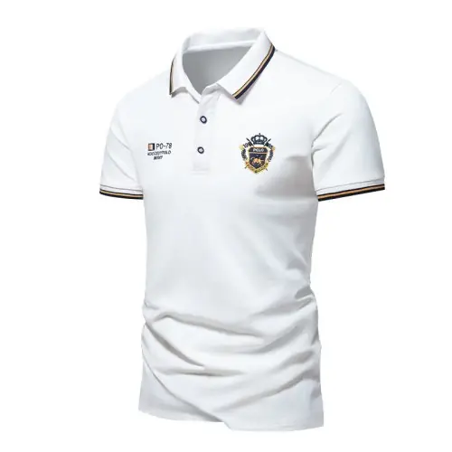 Image de Polo Homme Brodé Été - T-Shirt Respirant & Léger