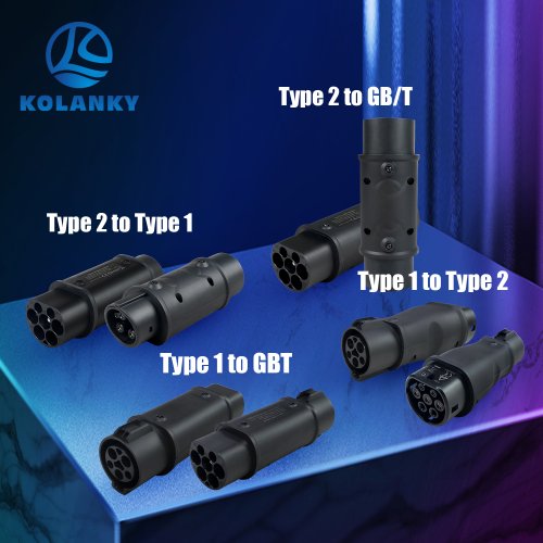 Bild von Typ 2 auf Typ 1 Adapter SAE J1772 7,2 kW 32 A 22 kW EV-Ladegerät-Adapter Typ 2 auf GBT-Autoaufladung für Elektrofahrzeug-Anschluss