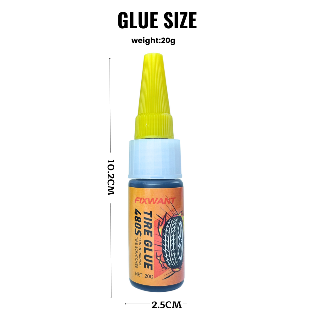 Image de Colle de réparation pour pneus auto - 20g noir