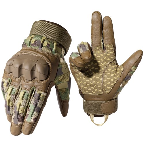 Afbeelding van Tactische Lange Vingerhandschoenen van PU Leer met Touchscreen Functie – Ideaal voor Combat, Schieten, Jagen, Airsoft, Wandelen, Werk en Fietsen – Antislip en Beschermende Uitrusting