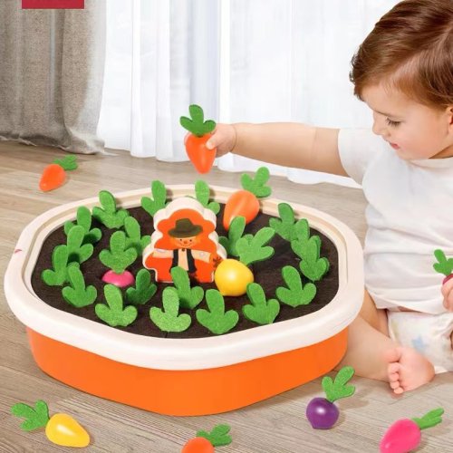 Zdjęcie Zabawki Montessori dla dzieci dla zabawek dla maluchów edukacyjne kolorowe zabawki w kształcie ciągnij zestaw marchewek liczenie zabawki Discovery dla dzieci nauka