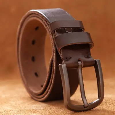 Image de Ceinture Homme Cuir Véritable - Style Vintage Cowboy