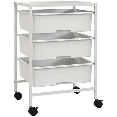 Image de Chariot de Rangement sur Roulettes - Blanc