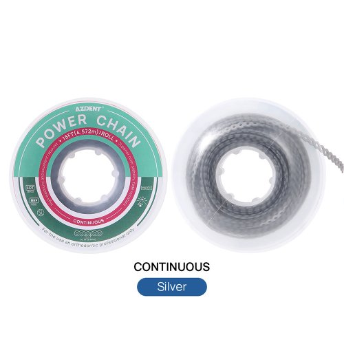 Afbeelding van AZDENT Tandheelkundige Orthodontische Elastische Power Chain Gekleurde Rubberen Band 4.57 m = 15 voet/Spool Lange Korte Continue Power Chain