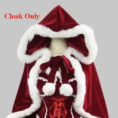 Image de Costume Cosplay Rouge Chaud pour Femmes - Tenue de Fête Noël et Nouvel An