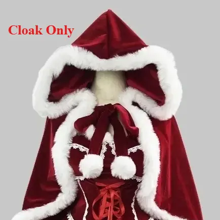 Image de Costume Cosplay Rouge Chaud pour Femmes - Tenue de Fête Noël et Nouvel An