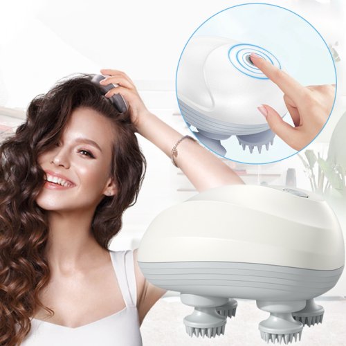 Imagen de Masajeador Eléctrico para Cuero Cabelludo con Limpiador Profundo, Herramienta de Masaje Lavable y Portátil Ideal para Humanos y Mascotas