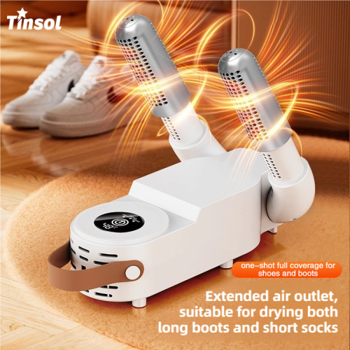 Immagine di Asciugacalzature Tinsol con Schermo Touch Pieghevole: Riscaldamento Rapido, Sterilizzazione, Deodorante e Deumidificazione per Scarpe e Calzini