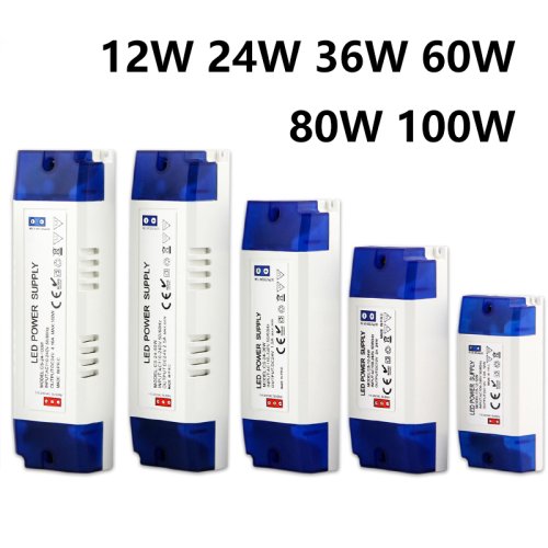 Zdjęcie Transformator oświetleniowy LED 100W 80W 60W 36W 24W 12W zasilacz AC/DC 12V 24V oprawa oświetleniowa LED listwa oświetleniowa