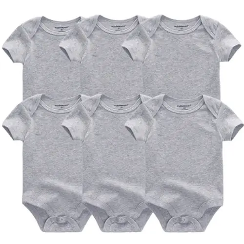 Image de Combinaisons bébé coton 6 pièces - Vêtements d'été pour fille et garçon