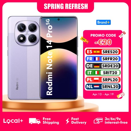 Xiaomi Redmi Note 14 Pro 5G Smartphone with MediaTek Dimensity 7300 Ultra, 6.67-inch AMOLED Display, 1.5K 120Hz, 5110mAh Battery, and 200MP Camera
