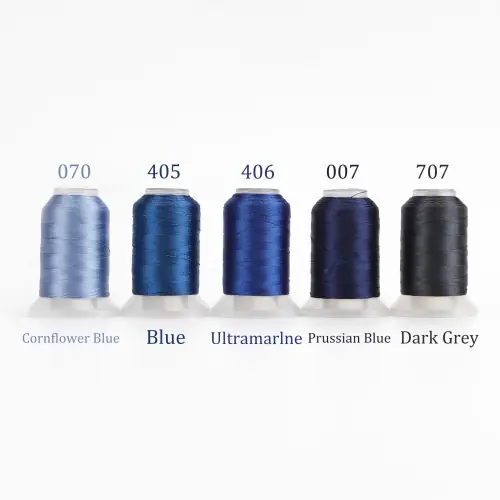 5 azul colores