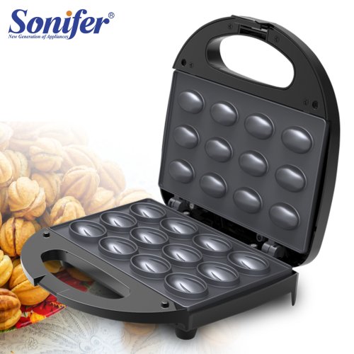 Image of Electric Walnut Cake Waffle Maker 750W – Non-Stick Kitchen Appliance for Perfect Breakfast Waffles