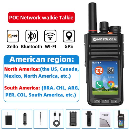 Immagine di MOTOLOLA Nuovo Zello Android Smart Touch walkie-talkie PTT WIFI Bluetooth 2G 4G Palmare POC 8000 km Copertura globale