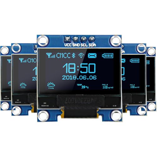 Image of 0.96-inch OLED Display Module 128x64 Pixel I2C SSD1306 Luminous Screen Board for Arduino, Raspberry Pi, and ESP32