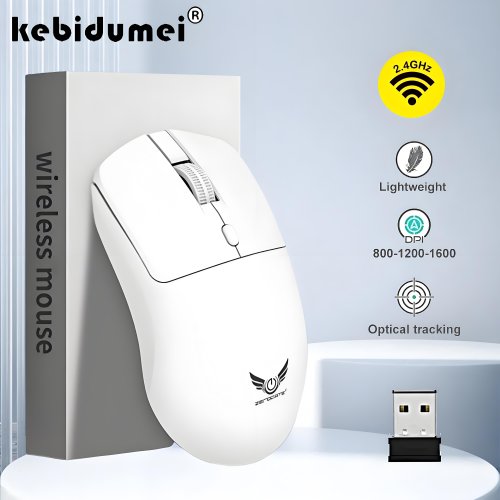 Bild von Ergonomische 2,4 GHz Drahtlose Gaming-Maus mit 800/1200/1600 DPI, Wiederaufladbar für PC, Laptop und MacBook Pro – Hochleistungs-Computermaus für Büro und Spiel