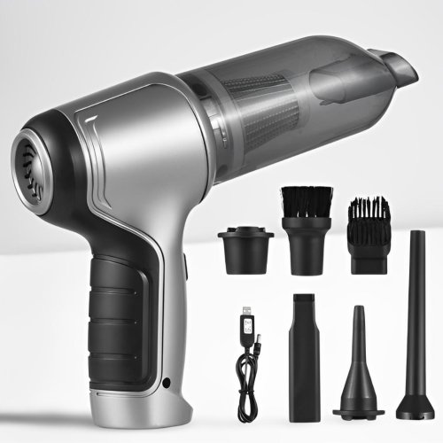 Immagine di Aspirapolvere Wireless Portatile per Auto e Casa – Potente Aspirazione Dry & Wet, Mini Elettrodomestico a Doppio Uso con Design Ergonomico e Batteria Ricaricabile