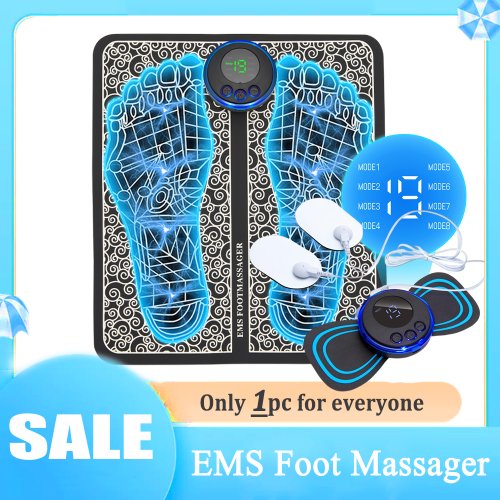Afbeelding van Natuurlijke Elektrische Voetmassage Mat met Spierstimulatie – Opvouwbaar en Comfortabel voor Thuisgebruik