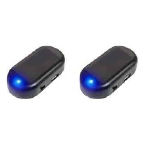 Immagine di Allarme fittizio simulato ad energia solare LED Luce di sicurezza finta Luce di sicurezza falsa per auto Spia LED per auto simulata super luminosa
