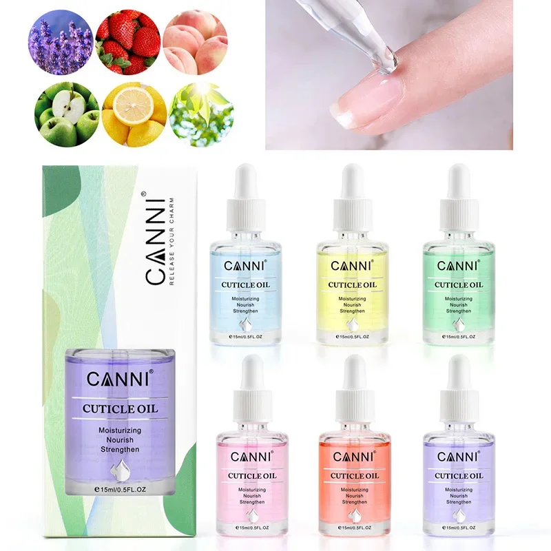 Bild von CANNI15 ml Nagelhautöl, Nagelhautenthärter, Neuankömmling, 6 Geschmacksrichtungen, Nagelpflege, rein natürliches Maniküre-Nagelhaut-Öl zur tiefen Befeuchtung