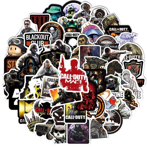 Imagen de Juego de Pegatinas de Graffiti Impermeables con Temática Call of Duty - 10, 30, 50 o 100 Unidades para Caja de Taza de Agua, Ordenador y Juguetes para Niños