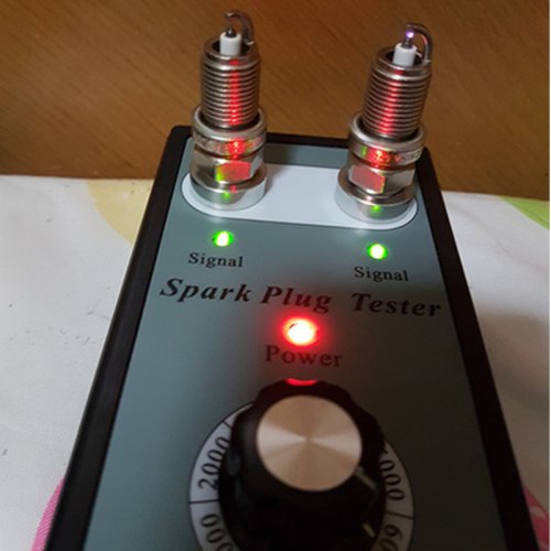 Image of Adjustable Dual Hole Spark Plug Tester with Spark Detector for Car and Motorcycle Ignition Coil Diagnosis