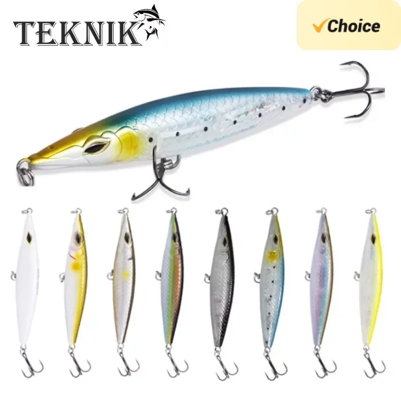 Imagen de Señuelo de Pesca Teknik 2024 Cebo Tipo Lápiz Flotante 90-110-130mm Stickbait Asturias Wobbler Topwater para Bonitos y Lubina