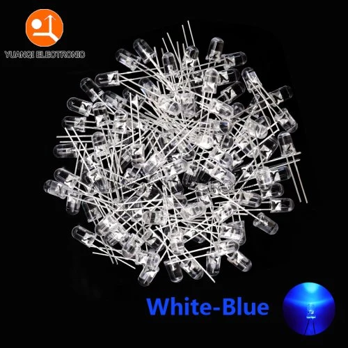 5MM wit-Blue100pcs