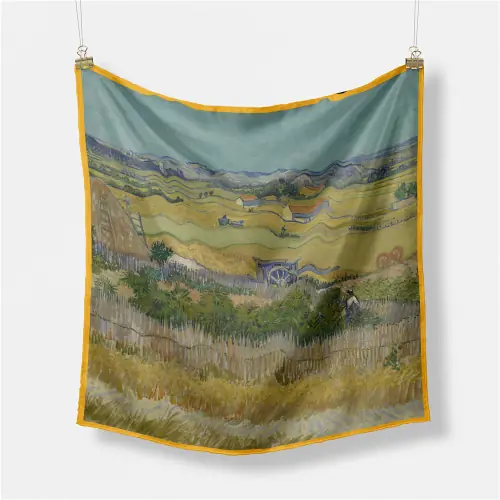 Image de Foulard Soie Van Gogh - Élégance Artistique