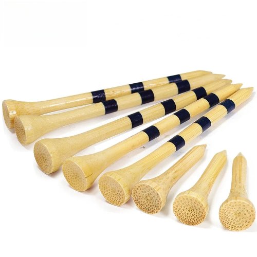 Afbeelding van 50 stuks bamboe golftees, duurzamer en stabiel TE003-Y