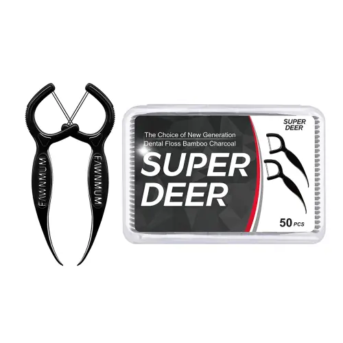Image de Fil Dentaire Bambou Charbon - Nettoyage Entre les Dents