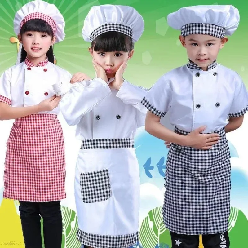 Afbeelding van Kinderen Chef Uniform Set met Keukenhoed en T-shirt – Perfect voor Koken, Restaurant Spelletjes, Halloween, Cosplay en Feestjes