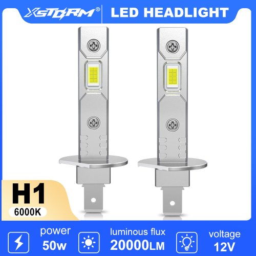 Zdjęcie LED Żarówka Xstorm H1/H3 – 50W, 20000LM, Bez Wentylatora