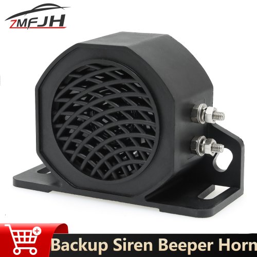 Immagine di Sirena di Backup a 107 dB con Allarme Acustico per Auto, Camion e Veicoli Industriali - Buzzer Avvertimento Retromarcia 12V-48V