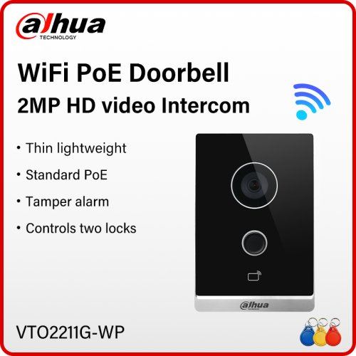 Zdjęcie Dahua VTO2211G-WP S2 – Inteligentny domofon z kamerą 2MP i nocnym widzeniem