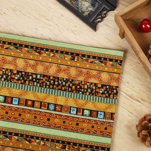 Image de Tissu Bohème Ethnique - Coton & Lin Imprimé Tribal