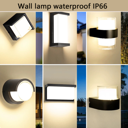 Afbeelding van Waterdichte LED Buitenwandlamp met Bewegingssensor IP66 – Modern Design voor Veranda, Balkon en Tuinverlichting