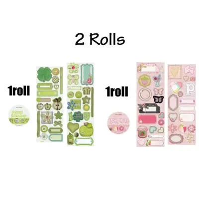 Image de Rubans décoratifs colorés 3x200cm - Idéal pour scrapbooking & planificateurs