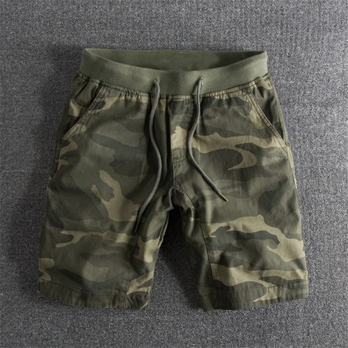 Imagen de Pantalones Cortos de Camuflaje para Hombre - Diseño Informal, Elásticos y Cómodos, Ideales para Gimnasio, Correr, Playa y Verano 2024