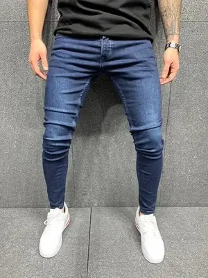 Image de Pantalon Crayon Denim Homme Y2K Streetwear